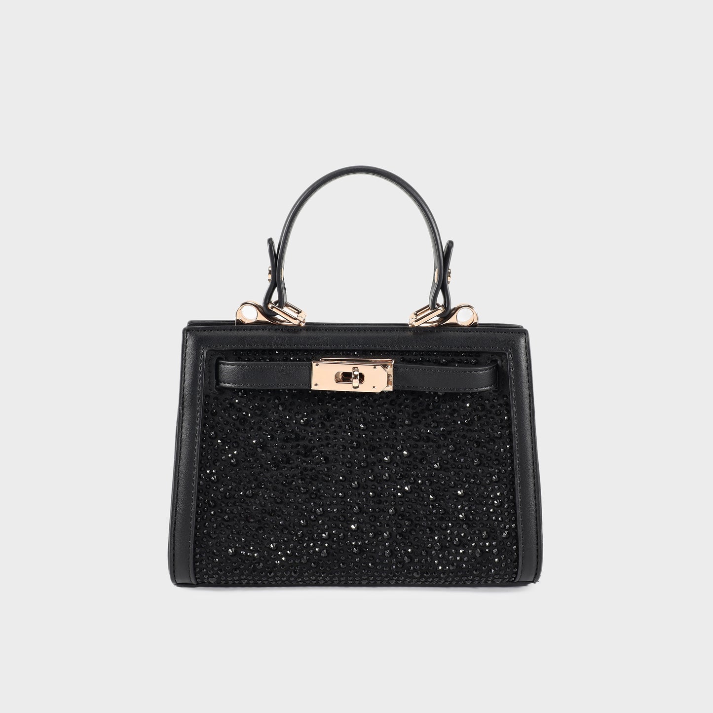 Borsa a mano PARIS MINI STRASS - BLACK GOLD