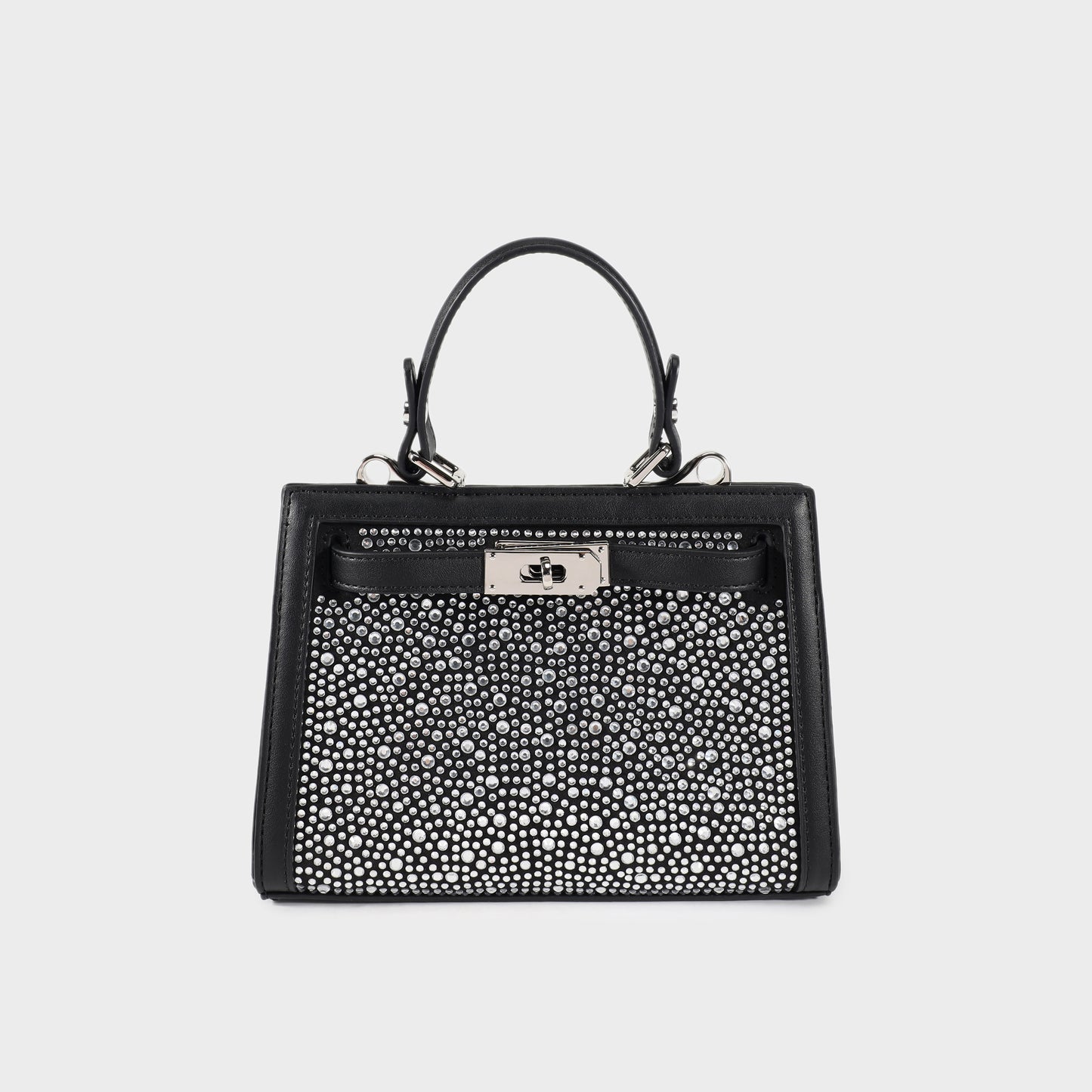 Borsa a mano PARIS MINI STRASS - BLACK SILVER