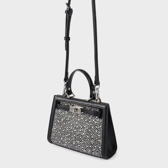 PARIS MINI STRASS Handbag - BLACK SILVER