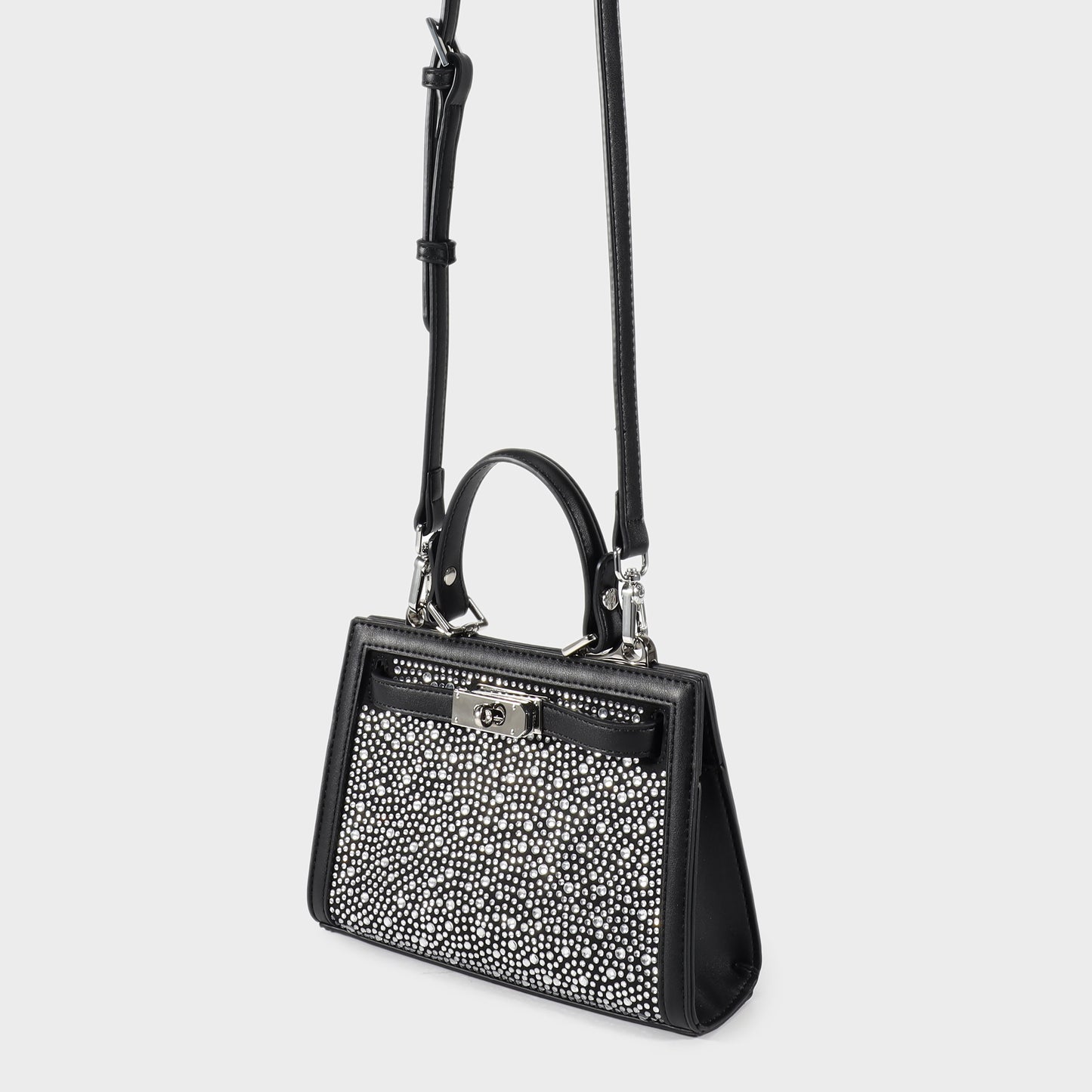 Borsa a mano PARIS MINI STRASS - BLACK SILVER