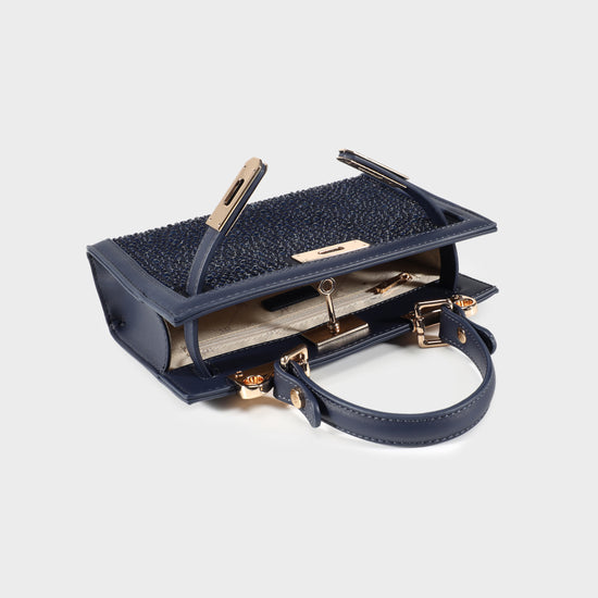 Borsa a mano PARIS MINI STRASS - BLUE