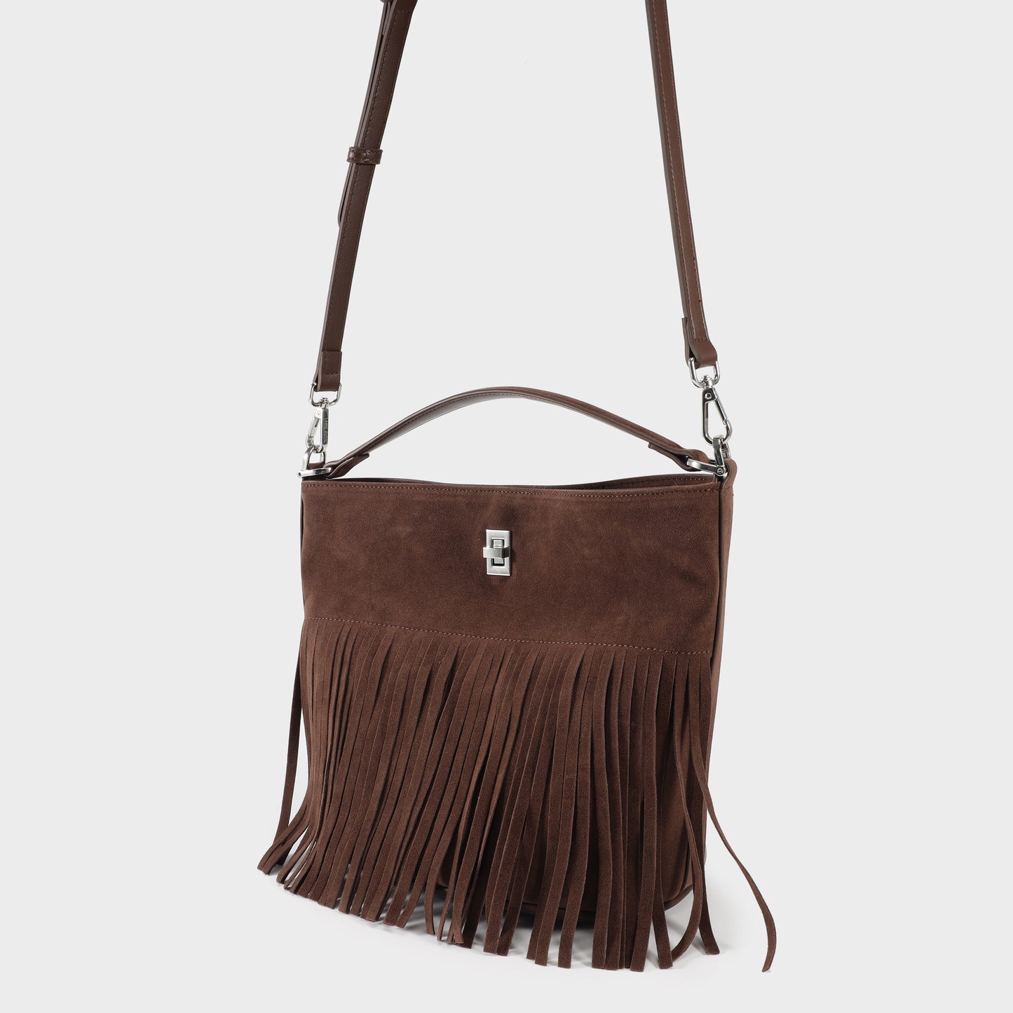 RILEY Bucket Bag - BROWN