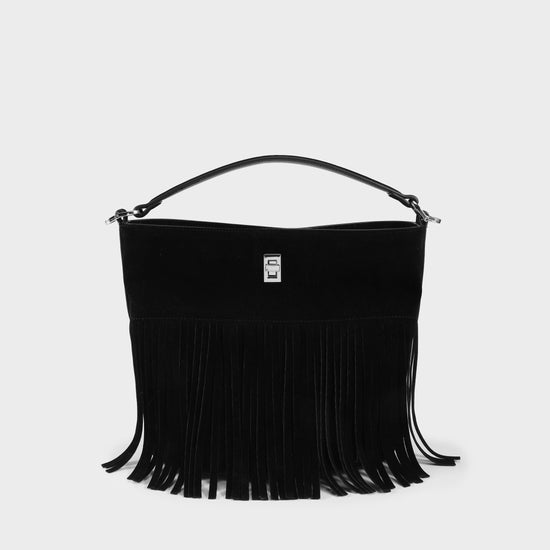 RILEY Bucket Bag - BLACK SILVER