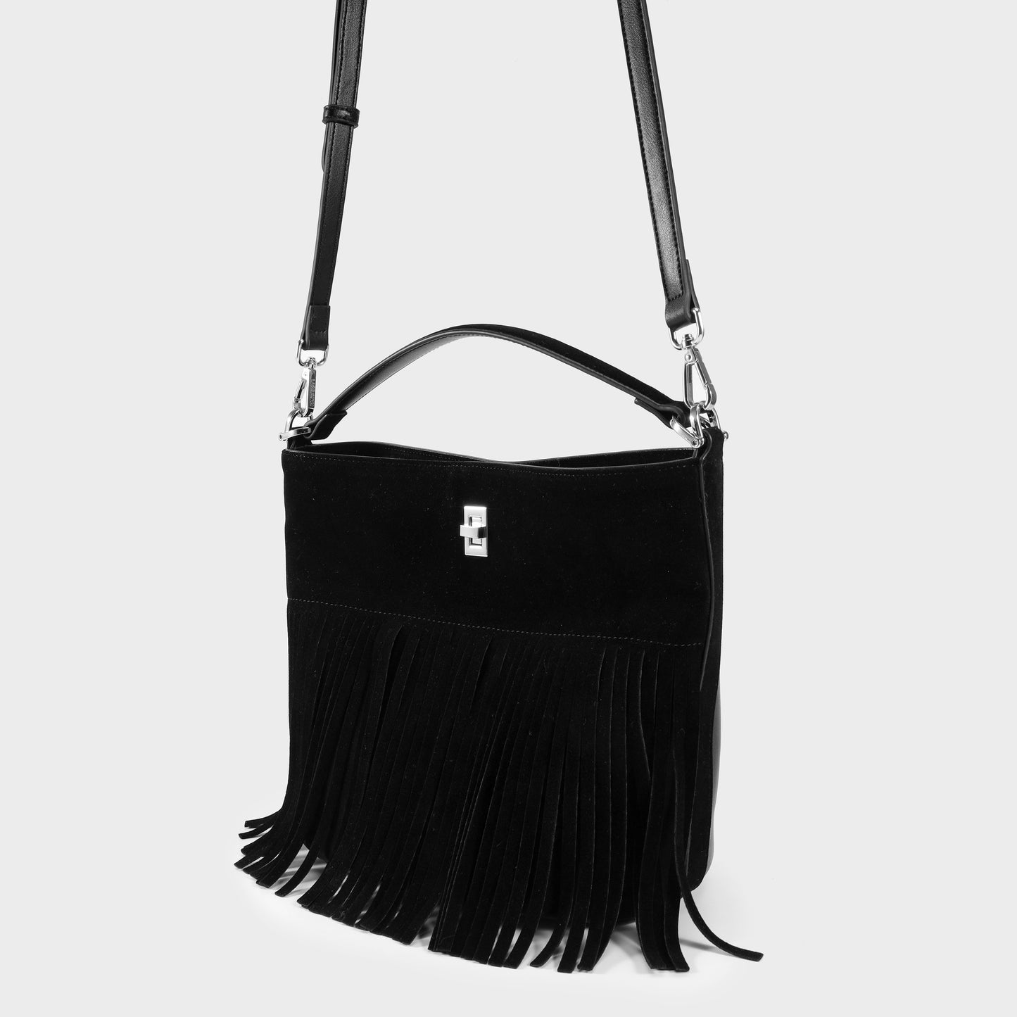 RILEY Bucket Bag - BLACK SILVER