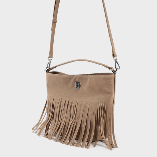 Borsa a secchiello RILEY - TAUPE