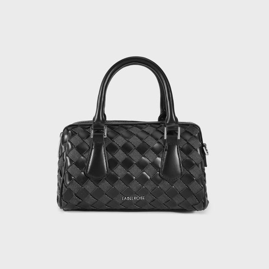 Borsa a mano TWIST- BLACK SILVER
