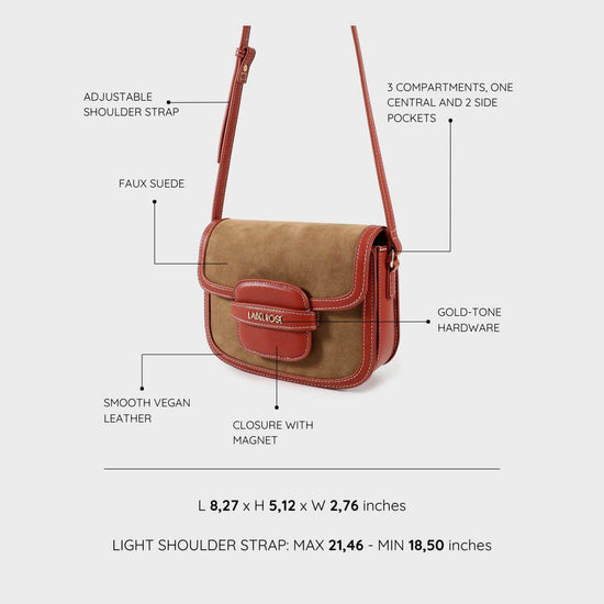 Borsa a tracolla saddle ADDISON - CUOIO