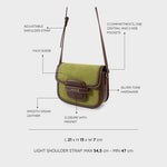 Bolso bandolera Addison Saddle - Verde