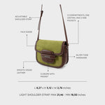 Bolso bandolera Addison Saddle - Verde