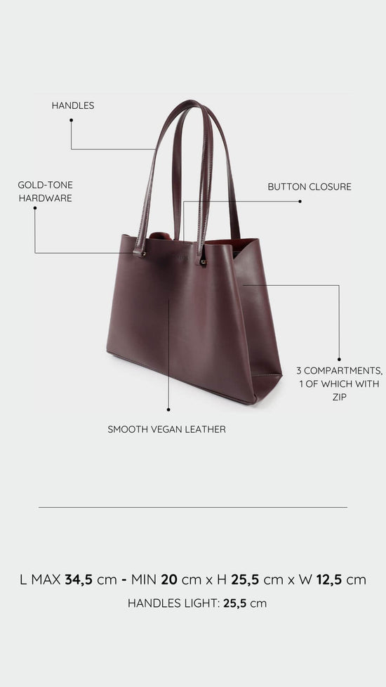 Shopper bag ANGIE - AUBERGINE