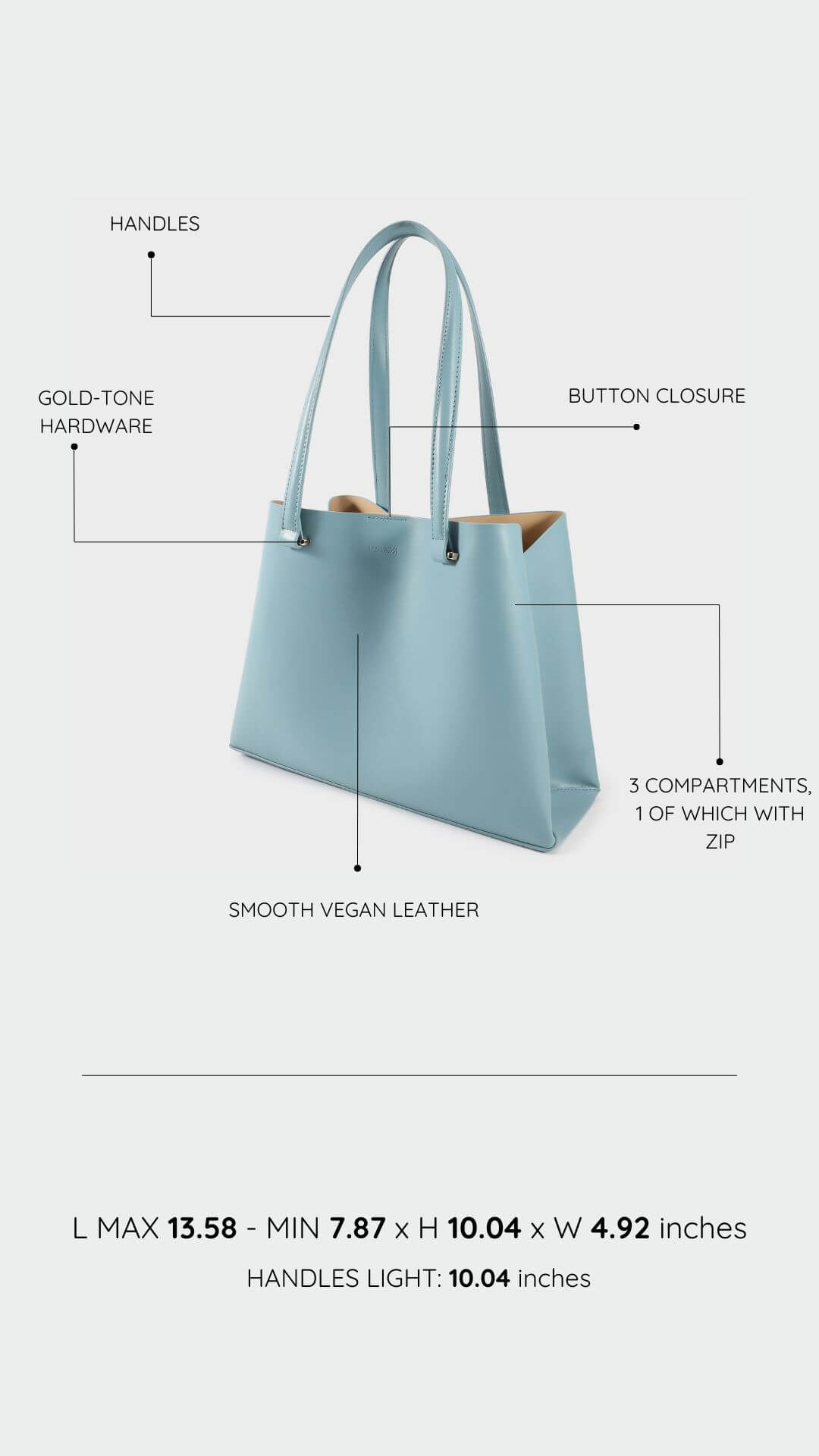 ANGIE shopper bag - LIGHT BLUE