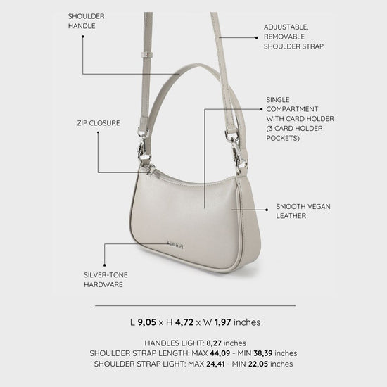 EMMA Mini Shoulder Bag - PEARL GREY