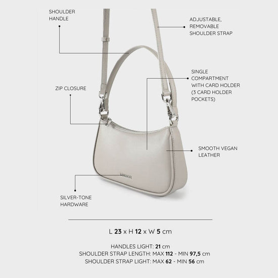 EMMA Mini Shoulder Bag - PEARL GREY