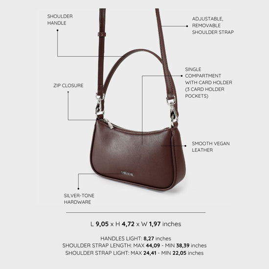 EMMA Mini Shoulder Bag - BROWN