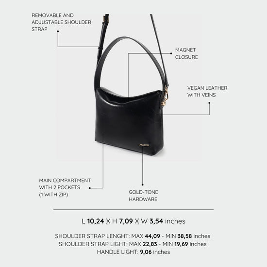 EVA Shoulder Bag - BLACK GOLD