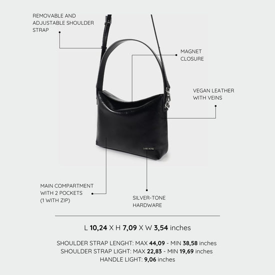 EVA Shoulder Bag - BLACK SILVER