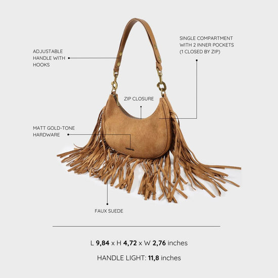 Borsa a spalla SHIRLEY - CAMEL