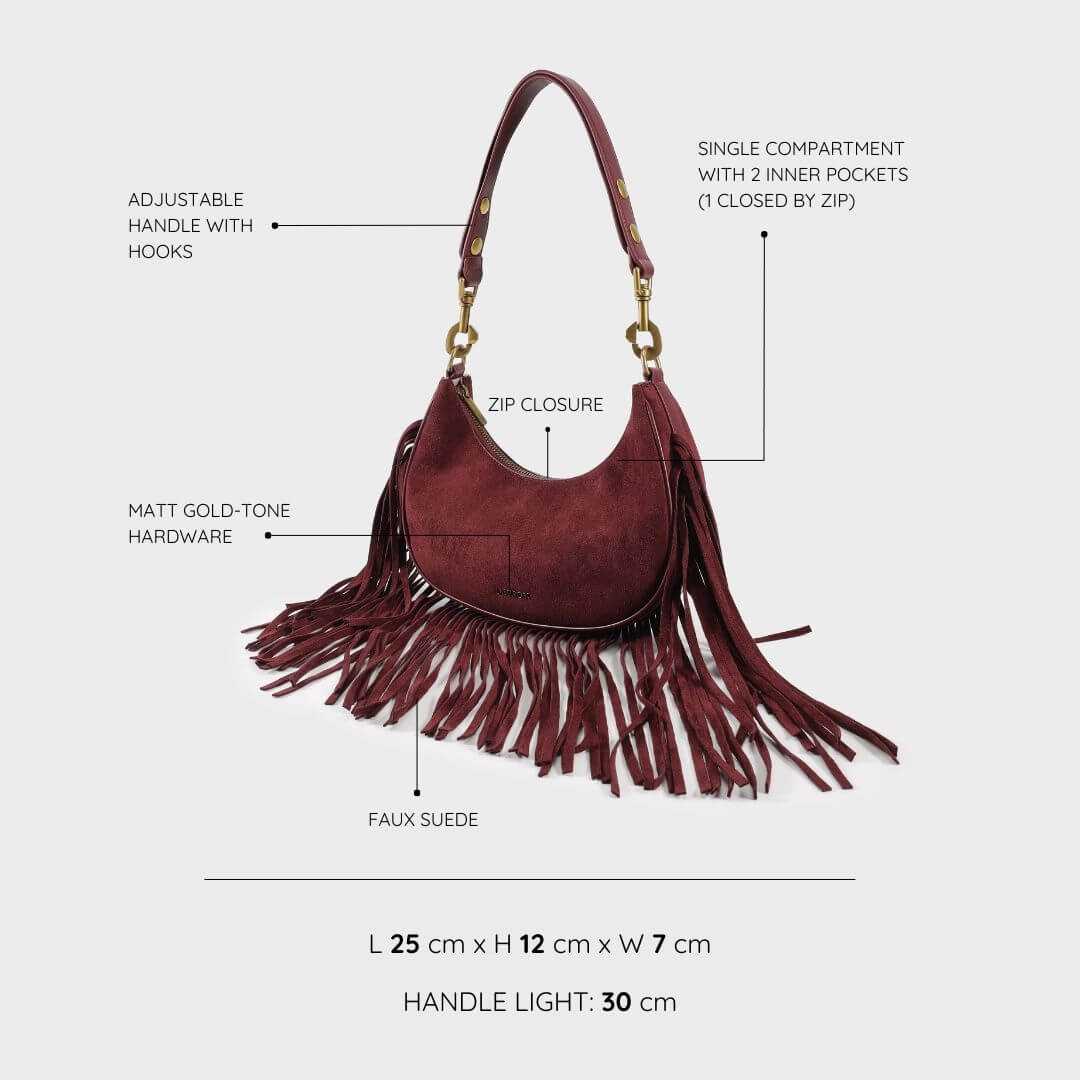 SHIRLEY Shoulder Bag - WINE