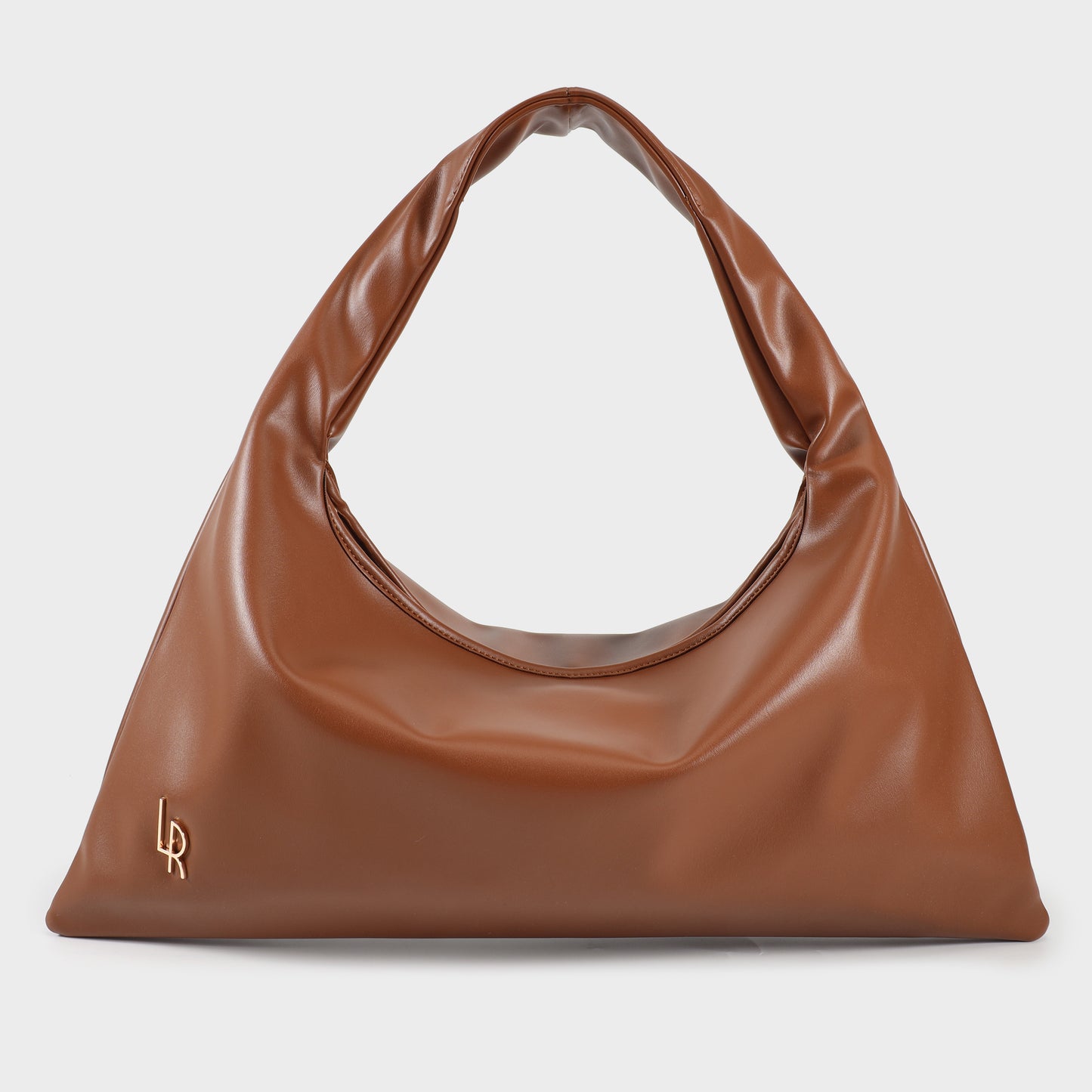 ANYA Smooth Faux Leather Shoulder Bag - LEATHER