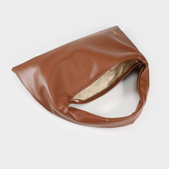 ANYA Smooth Faux Leather Shoulder Bag - LEATHER