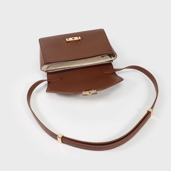 Borsa a tracolla AURA - BROWN