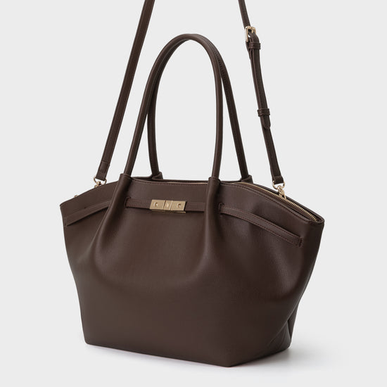 Borsa a spalla BRIELLE BIG - DARK BROWN GOLD - PREVENDITA