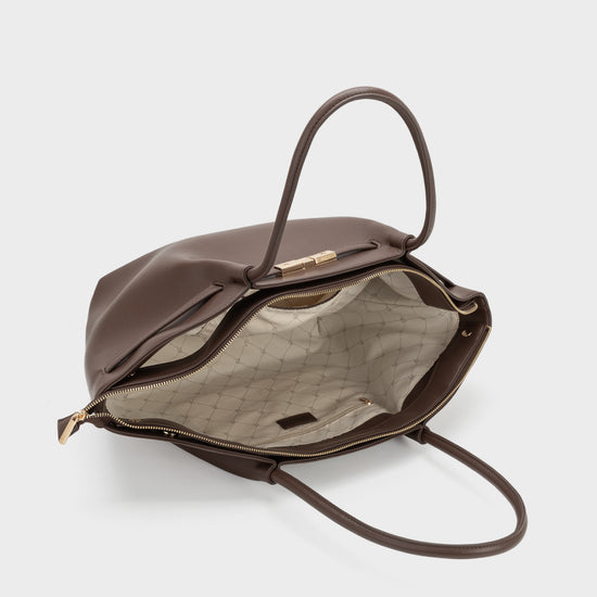 Borsa a spalla BRIELLE BIG - DARK BROWN GOLD - PREVENDITA