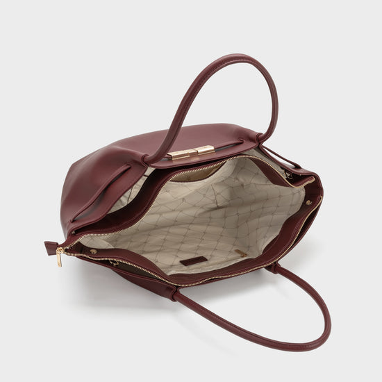 Borsa a spalla BRIELLE BIG - BURGUNDY GOLD - PREVENDITA