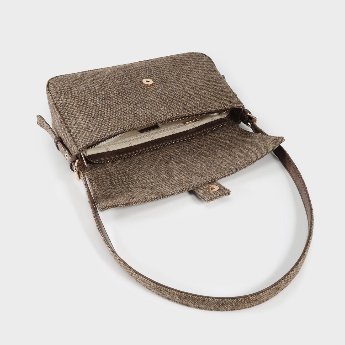 CAROLINE Shoulder Bag - BROWN