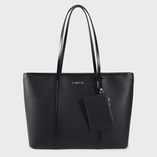 Shopping bag a spalla CLARISSA - NERO