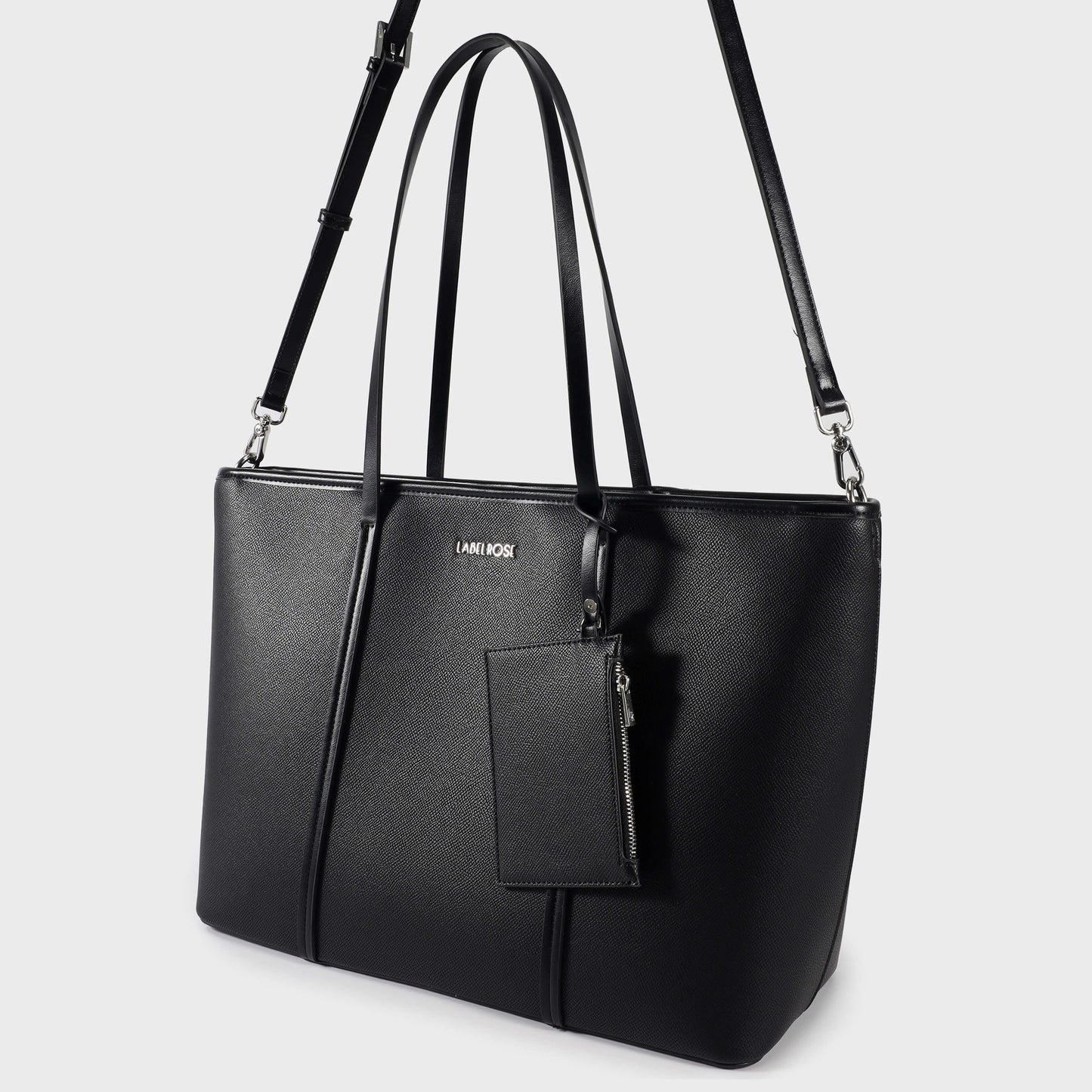 Shopping bag a spalla CLARISSA - NERO