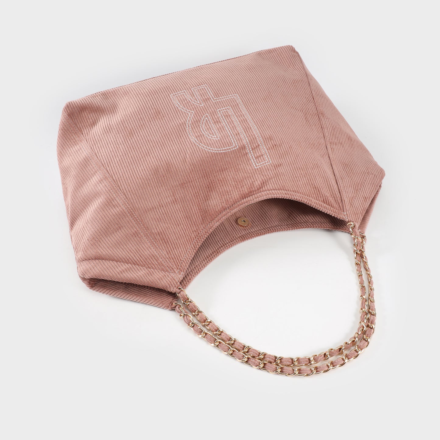 Shopping bag a spalla CORINNE WOOL - ROSA NUDE