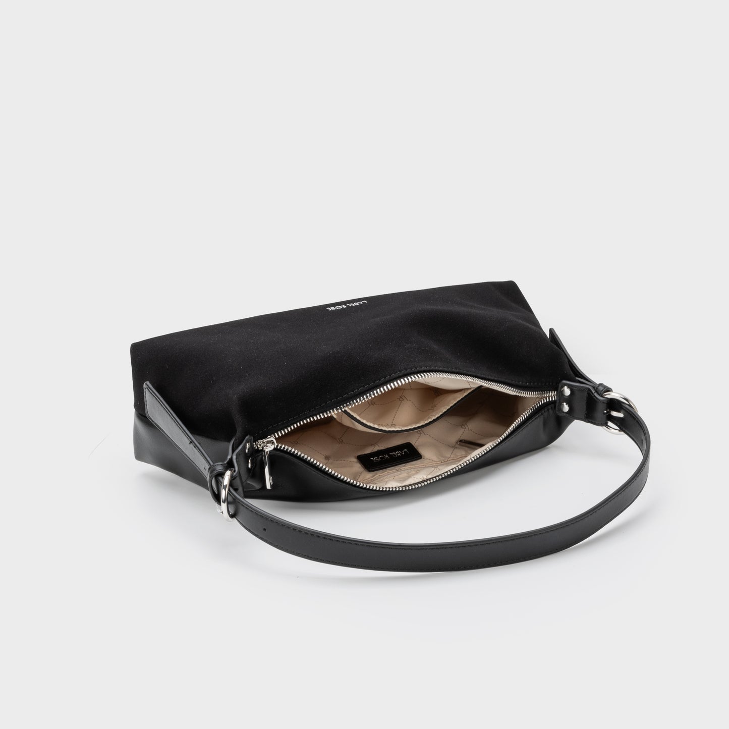 Borsa a spalla DUA - BLACK SILVER