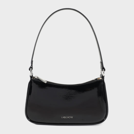 Borsa a spalla EMMA VERNICE - BLACK