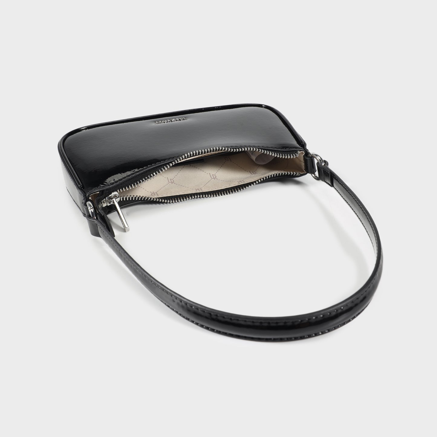Borsa a spalla EMMA VERNICE - BLACK