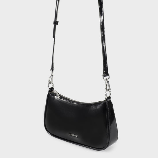 Borsa a spalla EMMA VERNICE - BLACK