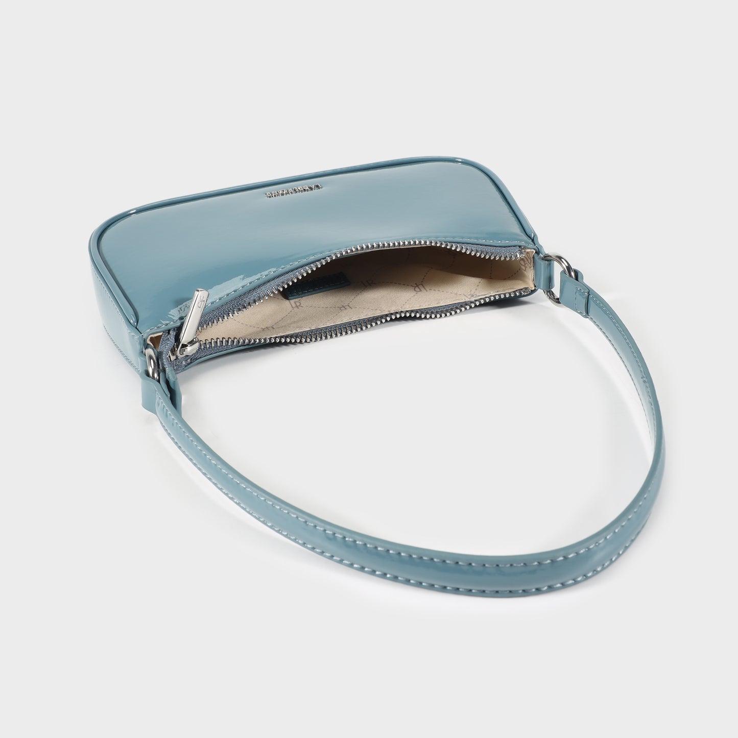 Borsa a spalla EMMA VERNICE - SKY BLUE