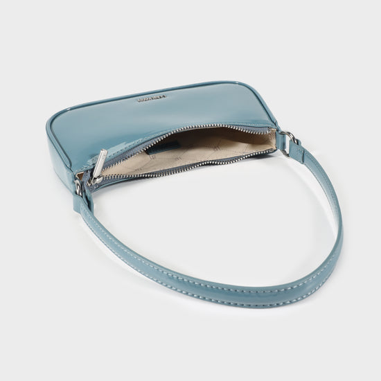 Borsa a spalla EMMA VERNICE - SKY BLUE