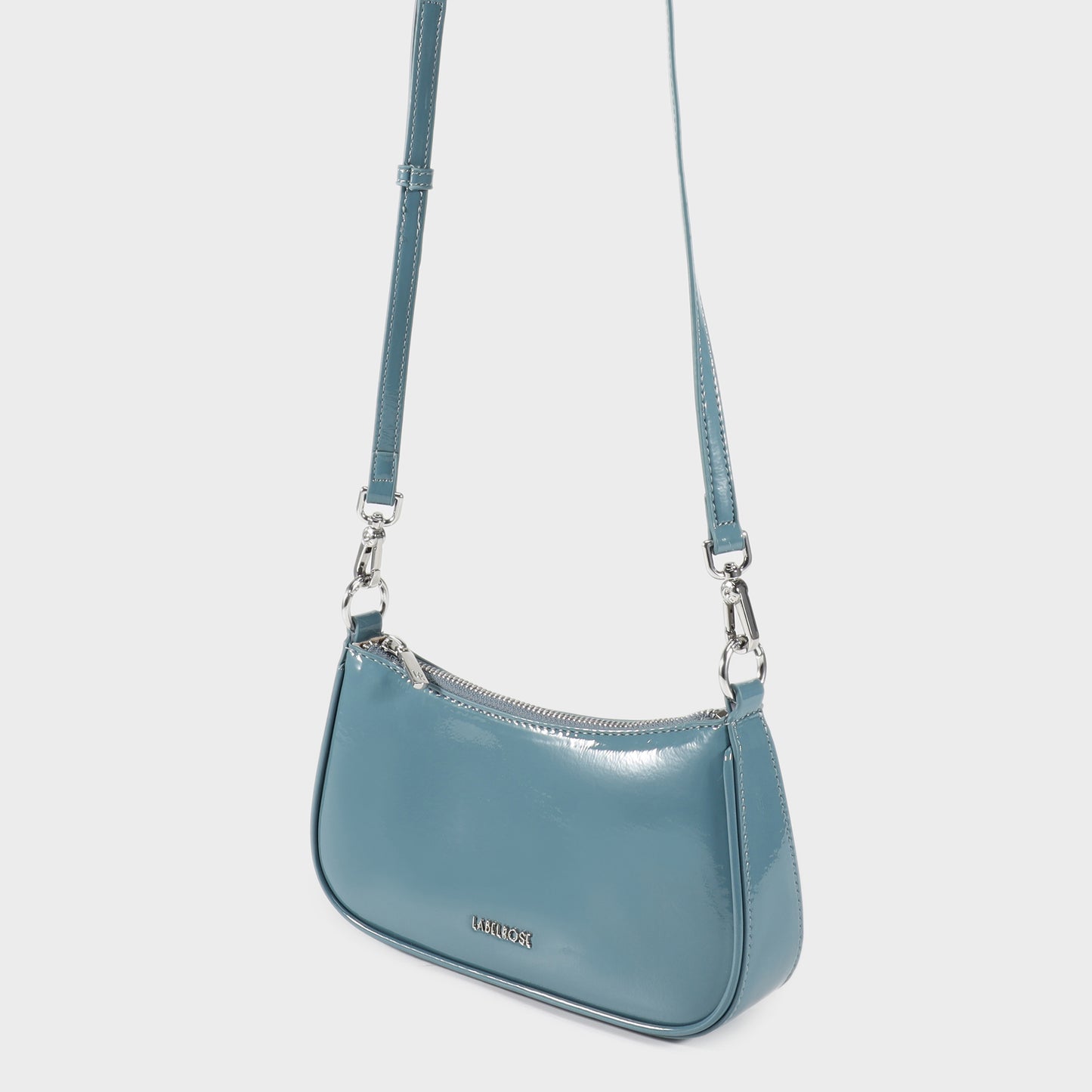 Borsa a spalla EMMA VERNICE - SKY BLUE