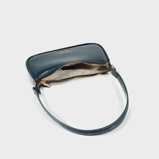 Borsa a spalla EMMA VERNICE - TEAL