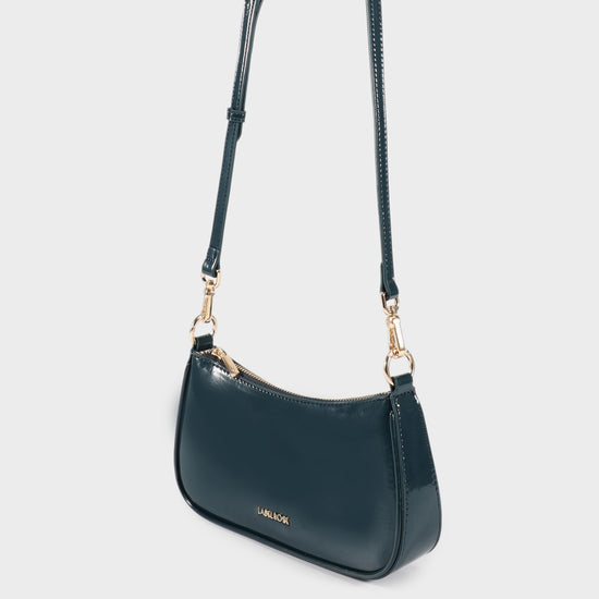 Borsa a spalla EMMA VERNICE - TEAL