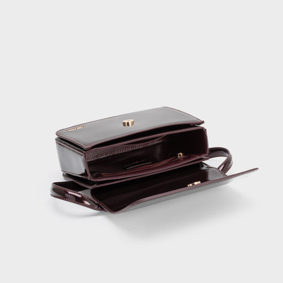 Borsa a spalla FLORA - BURGUNDY