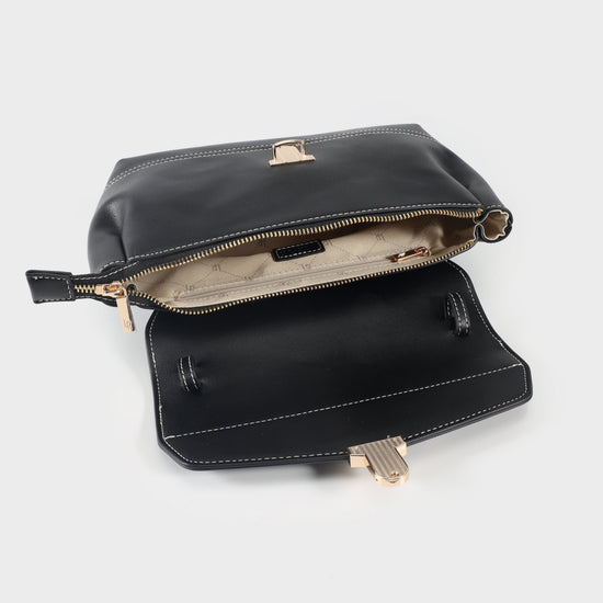 Borsa a spalla GWYNETH- BLACK
