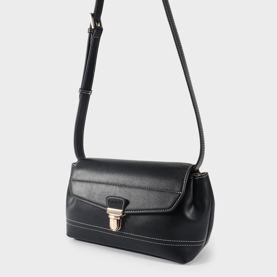 Borsa a spalla GWYNETH- BLACK