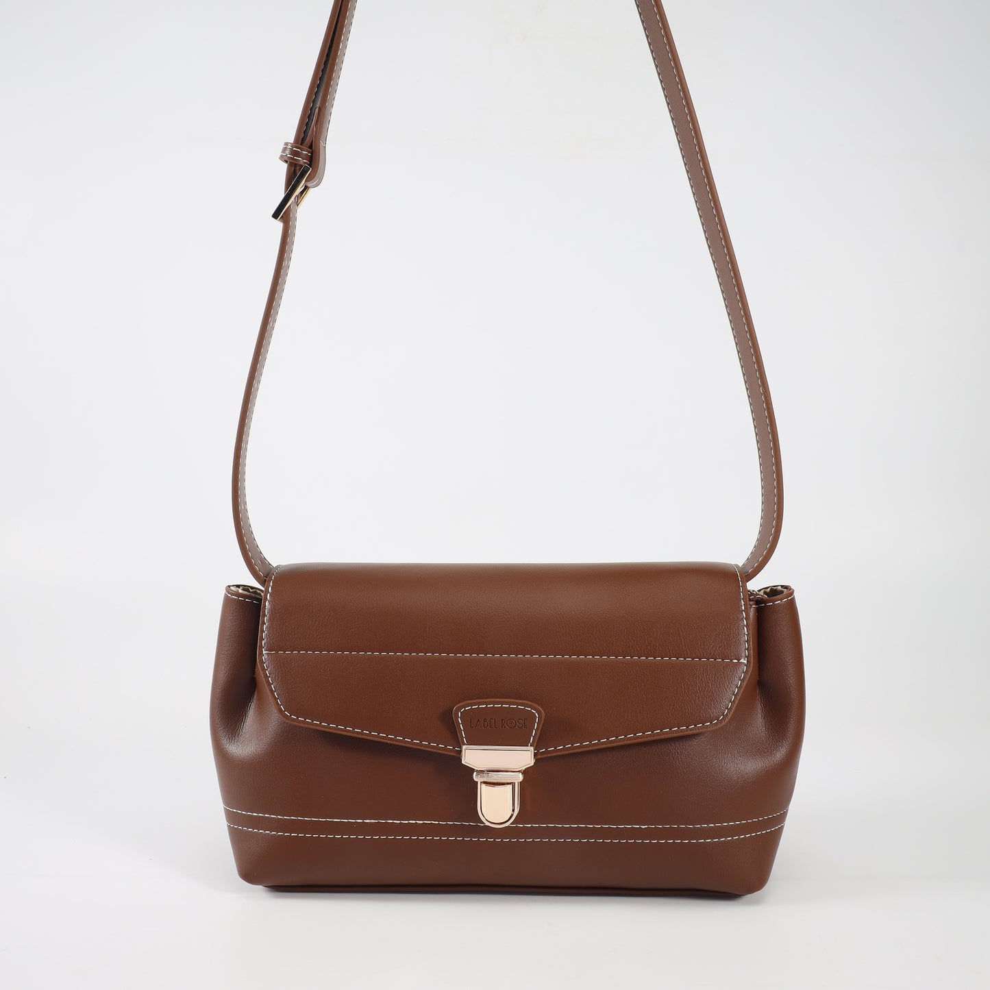 Bolso de hombro GWYNETH - MARRÓN