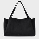 IVORY SUEDE shoulder bag - BLACK GOLD