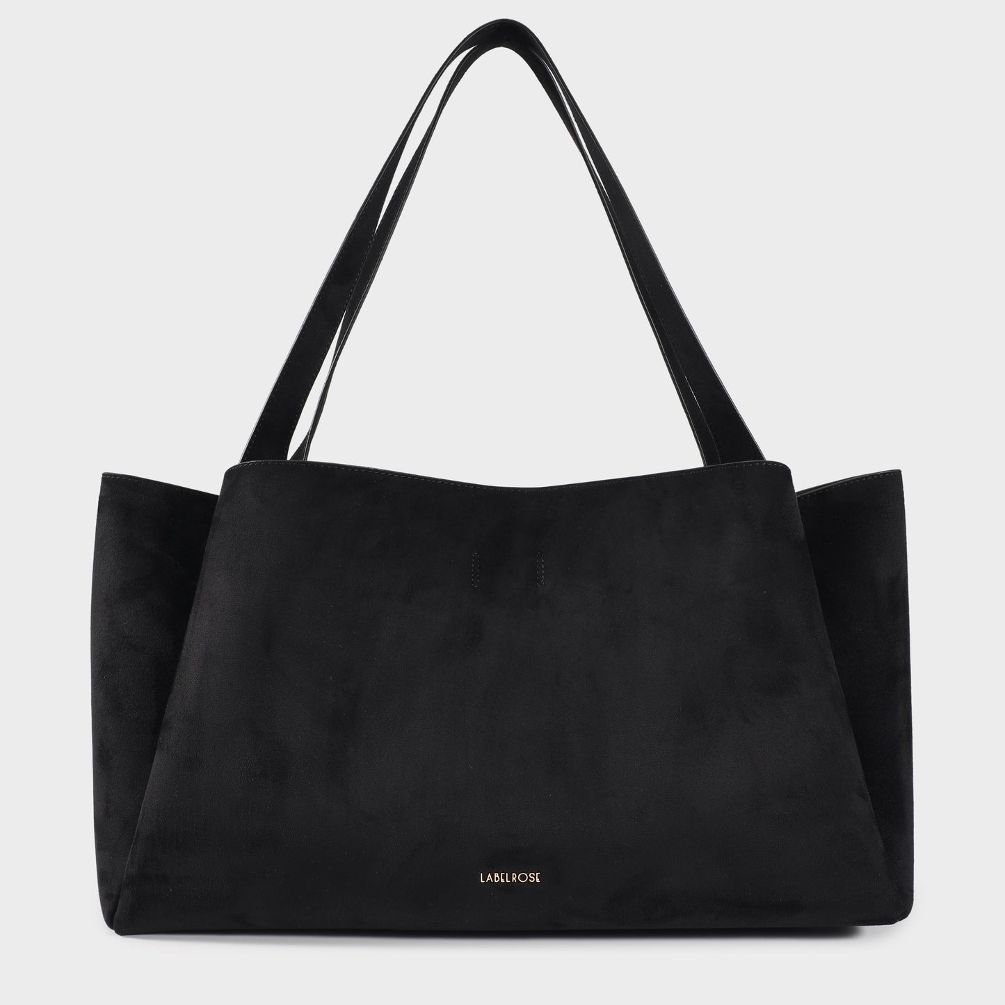 IVORY SUEDE shoulder bag - BLACK GOLD