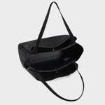 IVORY SUEDE shoulder bag - BLACK GOLD