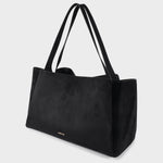 IVORY SUEDE shoulder bag - BLACK GOLD