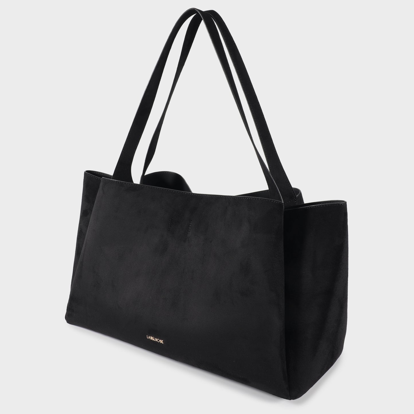 IVORY SUEDE shoulder bag - BLACK GOLD
